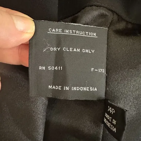 FLEET STREET Coat Women 14 P Black Trench Vintage Overcoat Removable Zip Lining - Picture 11 of 15